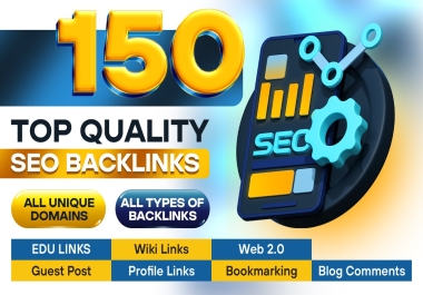 150 TOP Quality SEO baclinks ALL in ONE package