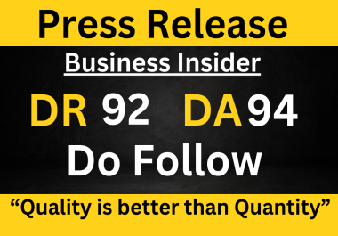 Press Release on BusinessInsider DR 92 DA 94 Business Insider