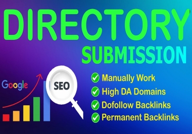 50 Directory Submission Backlinks will create manually to my own site