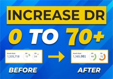 Increase Domain Rating Ahrefs DR 70+