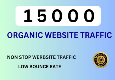 15,000 real and human traffic hits on your website