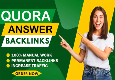 PREMIUM 25 High Quality Quora Answers with SEO Friendly Clickable Backlinks