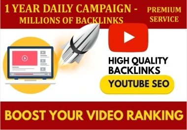 Premium Videos SEO & Backlink Service for 1-Year Organic Ranking & Promotion