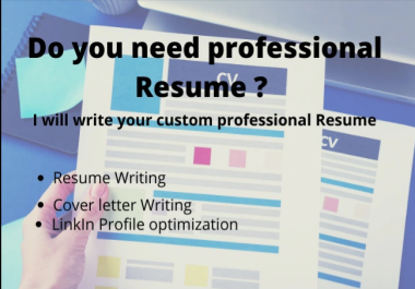 I will write premium quanlity,  top notch professional resume,  cv within 24 Hours