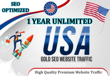 1 Year Daily Unlimited Keyword USA Targeted Real Website Traffic - PREMIUM SERVICE