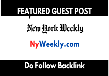 I will publish a guest post on nyweekly,  nyweekly. com