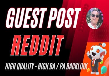 High Quality DA / PA Backlinks From Reddit