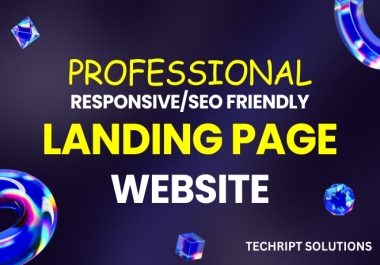 I will build responsive lead gen landing page website