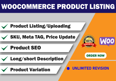 I will List 50 Simple or 25 Variable Products to your WordPress Woo-Commerce Store