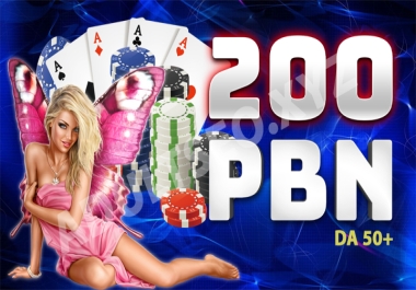 PBN DA50+ Backlinks for Casino,  Judi,  Poker,  Gambling sites