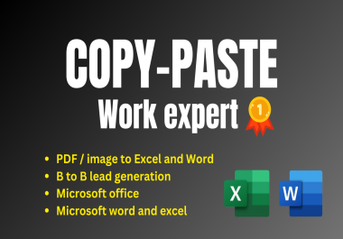 I will do copy-paste work and documents into MS word