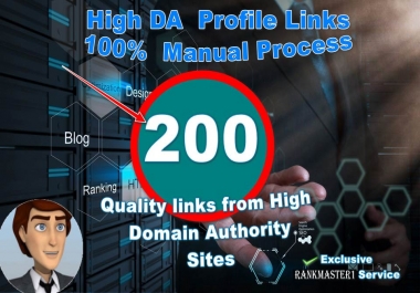 I Will Manually Create 200 Profile Links From PR9, Blogs, EDU. Bookmark, WikiHigh Domain Authority Sites
