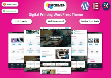 Larana Inc - Digital Printing WordPress Elementor Template