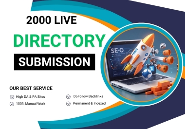 High PR 2000 Directory Submission SEO Backlinks