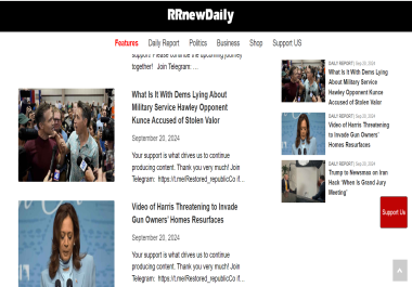 Advertise on website rrnewdaily. com with 250,000-500,000 monthly views for three days straight.