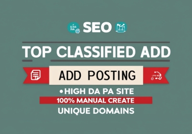 Create 30 classified add backlink with high da pa for ranking up your site