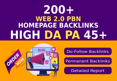 I will build 200 web 2.0 dofollow seo PBN backlinks for your website ranking on google