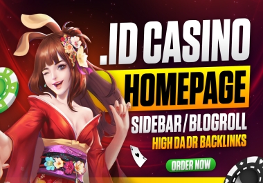 Get Powerful 30. ID Casino Sidebar/Blogroll PBN Backlinks With High DR/DR