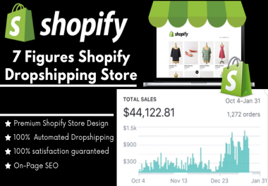 I will build 7 figure shopify store shopify website dropshipping store