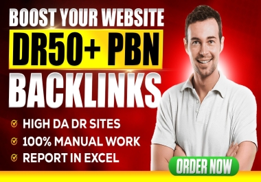 50 PBNs On High DR50+ Permanent Link High Quality Rank Your Website On Ahref Google