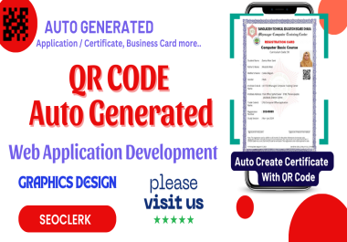 Auto QR Code-Generating Web Applications,  Software,  ID Cards & More