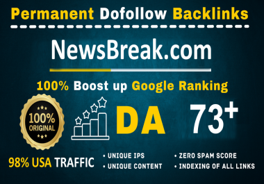Write and Publish article on Newsbreak,  newsbreak. com 1.1M+ Traffic - DR83,  DA73