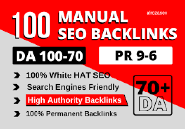 Increase Ranking With 100 manually Unique Domain High Authority PA DA CF TF 100 backlink