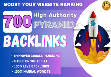 Premium 700+ Link Pyramid Powerful & Safe SEO Backlinks for Top Google Rankings