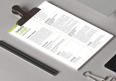Design resume, cv,  curriculum vitae, cv and cover letter for you