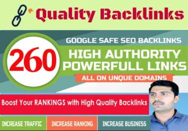 I will 260 unique domain high quality backlinks improves SEO in 2020