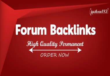 10 manual forum backlinks contextual dofollow forum postings backlinks