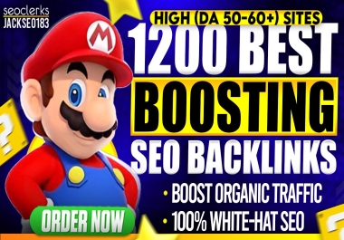 provide Powerful 1200 Backlinks with High-Quality DA 50+