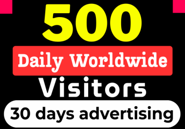 Limited niche targeted advertising real web traffic Visitors from Global to your website