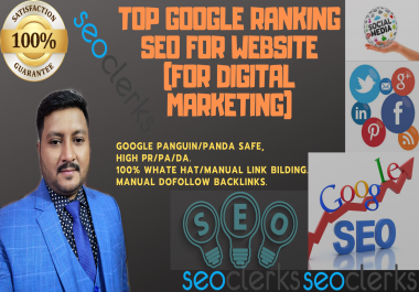 I will provide google top ranking white hat SEO