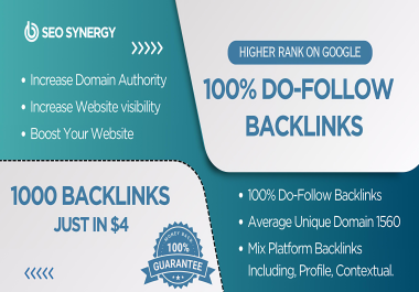 Get 1000 Premium Quality 100 Do-follow Backlinks