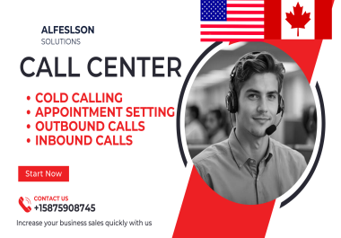 Do make USA and canada cold calling,  appointment setting,  outbound calls from call center