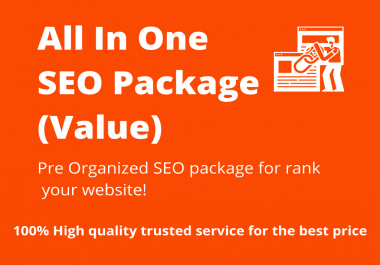 All In One SEO Package Value - Web 2.0 blogs Dedicated accounts - DA Domain Authority 50+etc