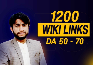 1200 Wiki Backlinks Contextual Backlinks Dofollow Backlinks High DA50-70