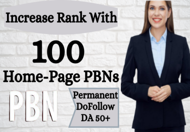 Rank Your Website With 100 Pbn Backlinks with DoFollow On DA 50+ sites