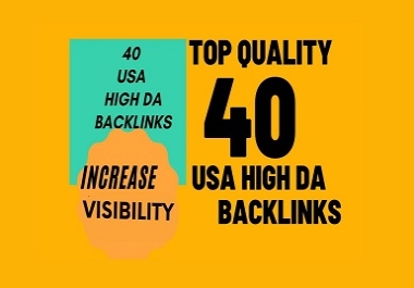 40 Top Quality USA High DA Authority Backlinks SEO Link building