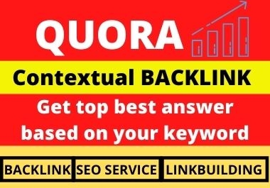 Promote any website with 50 HQ Quora answers with 500+ likes