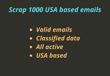 I will provide 1k valid USA based lead list