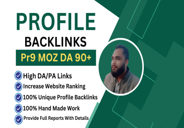 I will create 220 high da profile backlinks manually for SEO ranking