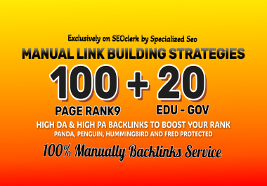 Exclusively 120 Backlinks High DA Manual & Safe For Boost Your Ranking