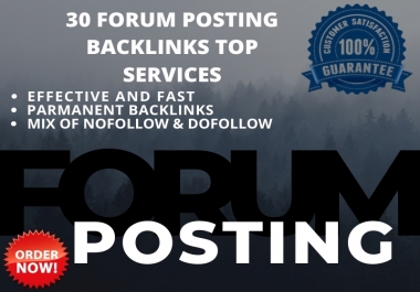 I will create high quality 30 forum posting manually niche and general