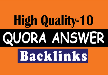 Boost your website 12 Quora answer backlinks with different link building site