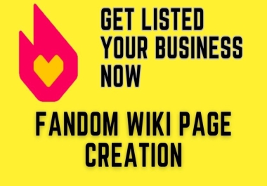 Get listed your business or personal page on Fandom Wiki