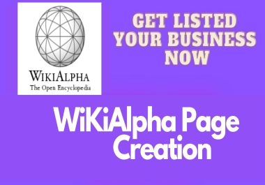 Get Listed Your Company/Personal Profile On WikiAlpha