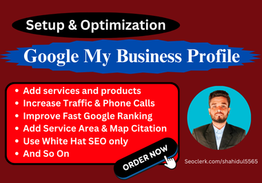 Create And optimize google my business profile for local seo gmb fast ranking