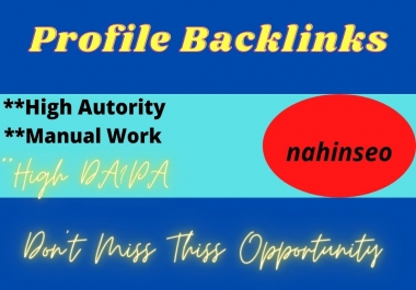 I will do Create 100 high authority social media profile backlinks Pr9 dA 90+